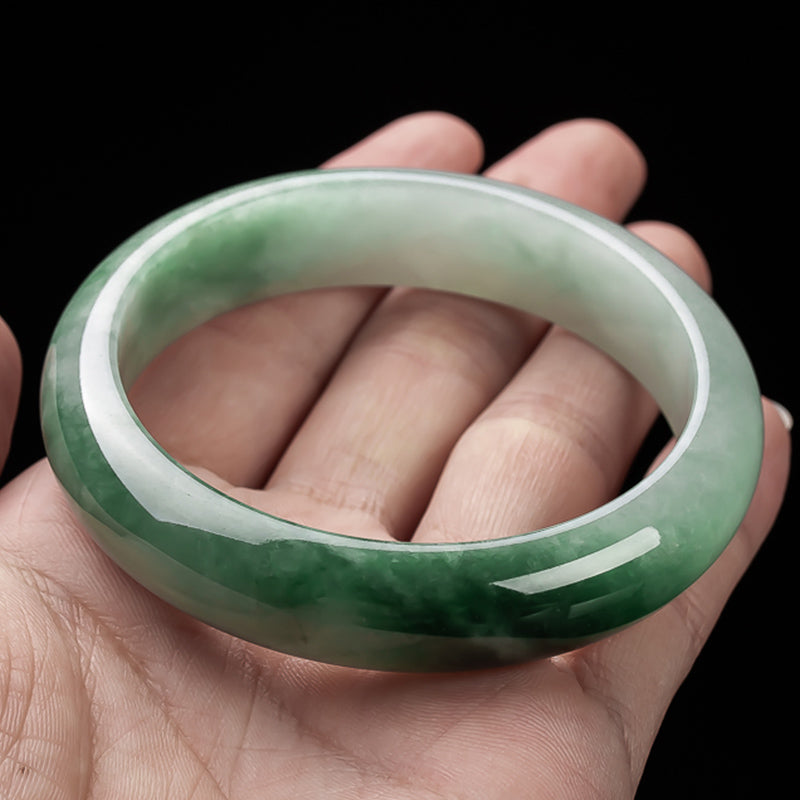 Bransoletka z naturalnego jadeitu z Buddha Stones Fortune Blessing