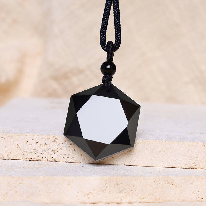 Naszyjnik z czarnym obsydianem Talisman Purify