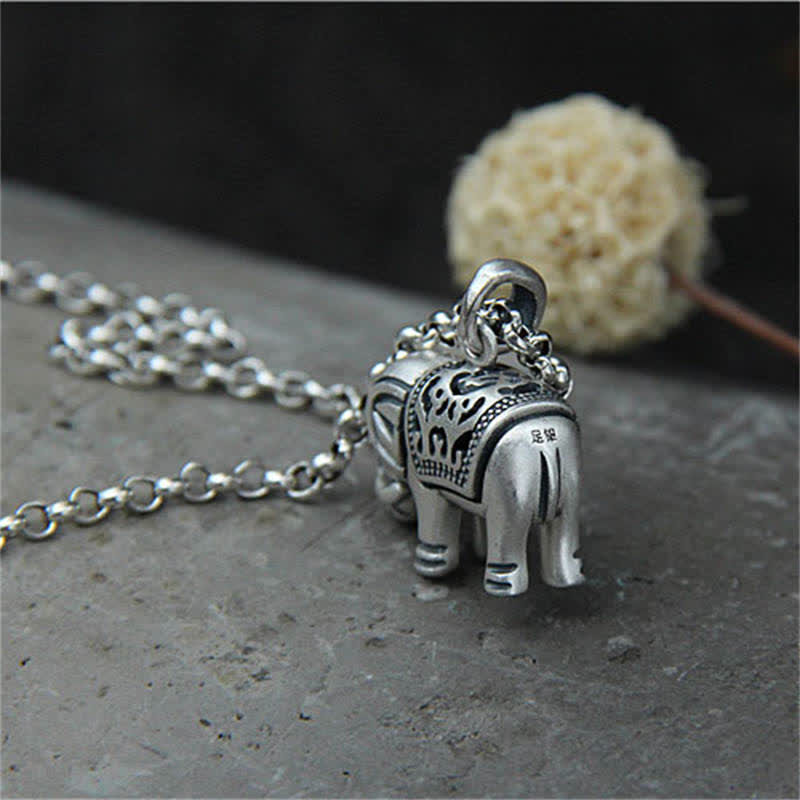 Naszyjnik Buddha Stones 990 Srebro Sterling Siła Słonia Wisiorek