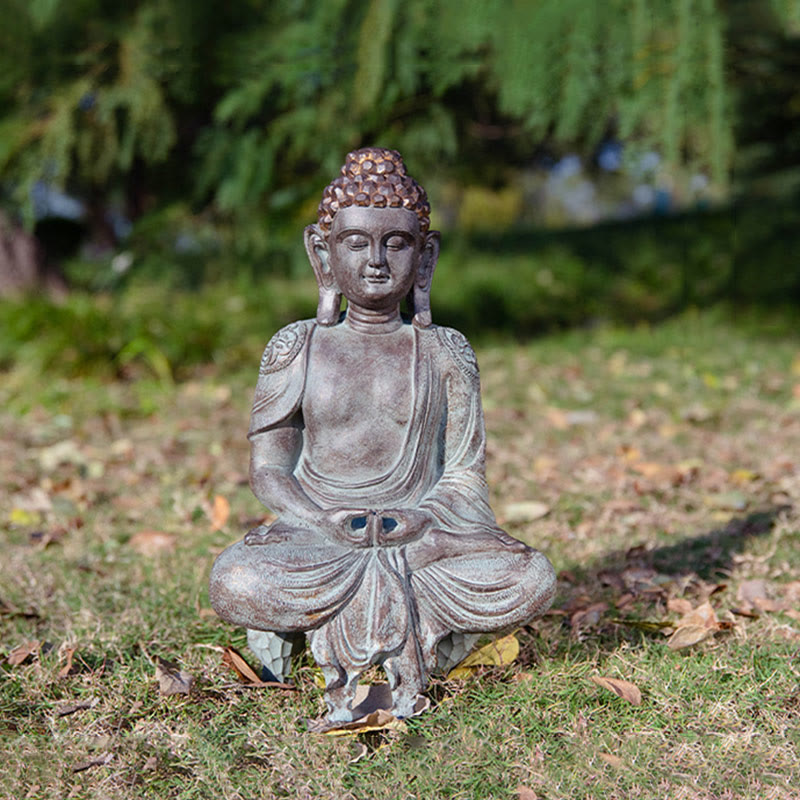 Medytujący Zen Budda Spokój Żywica Statuetka Dekoracja Domu