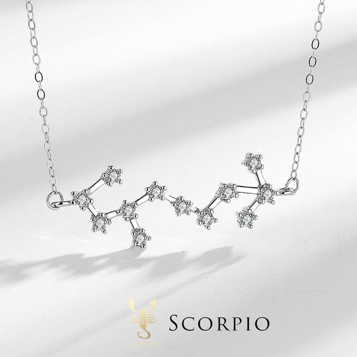 Buddha Stones 925 Srebro Sterling 12 Konstelacji Zodiaku Astrologia Błogosławieństwo Naszyjnik Wisiorek - Skorpion - image 26