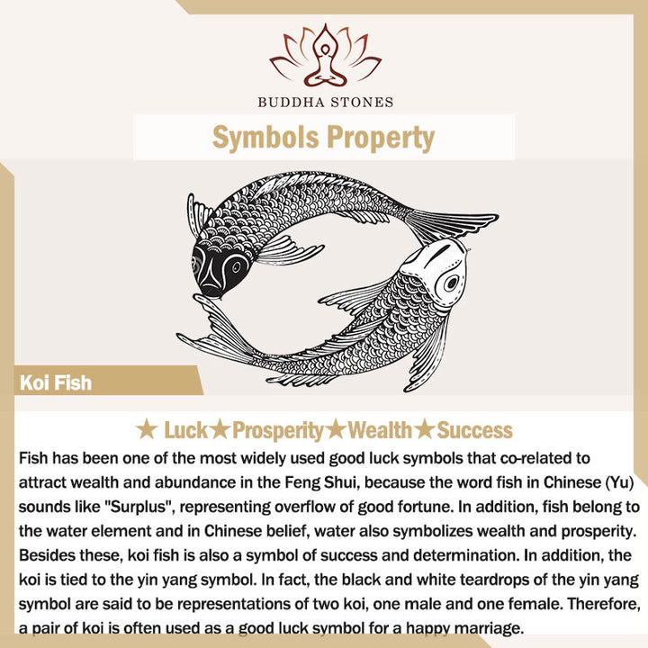 Bransoletka z Buddha Stones White Jade Double Koi Fish Peace Buckle Attract Fortune Luck Charm