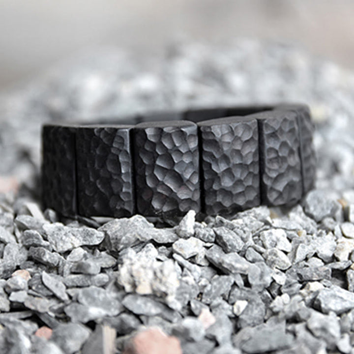 Bransoletka Buddha Stones Vintage Ebony Wood Texture Peace Couple