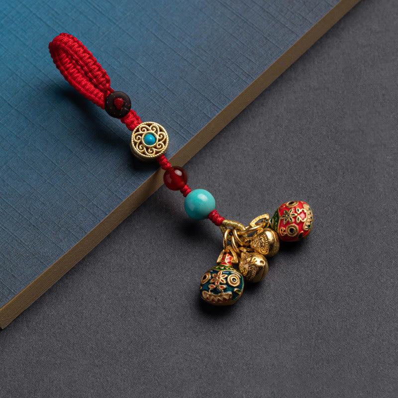 Buddha Stones Złoto Połykanie Bestii Rodzina Szczęście Samochód Brelok Telefon Wiszący Dekoracja