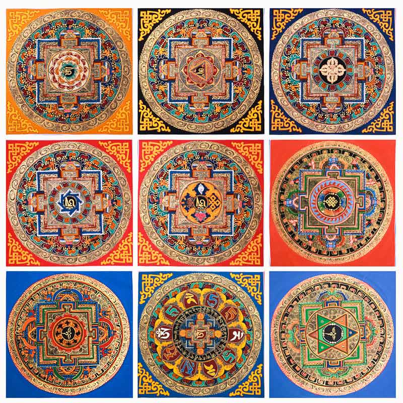 Tybetański ręcznie robiony obraz thangka Blessing Thangka Blind Box Losowy wzór kolorystyczny
