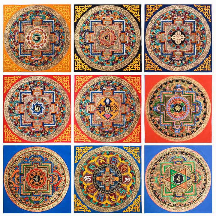 Tybetański ręcznie robiony obraz thangka Blessing Thangka Blind Box Losowy wzór kolorystyczny