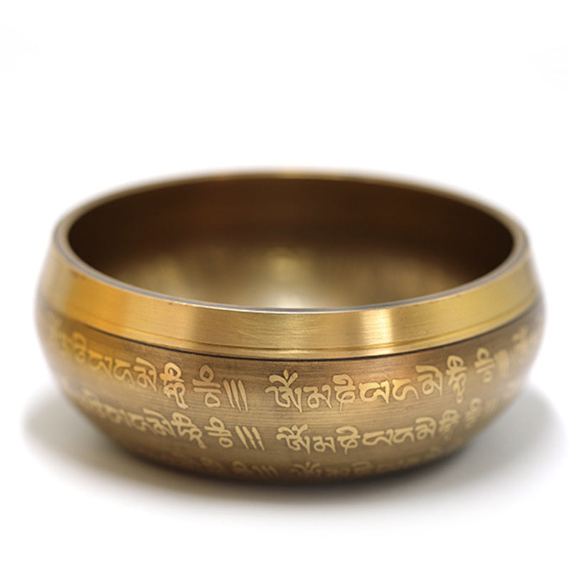 Buddha Stones Tybetańska misa dźwiękowa ręcznie robiona do jogi, uważności i medytacji. Zestaw mis śpiewających. - image 3