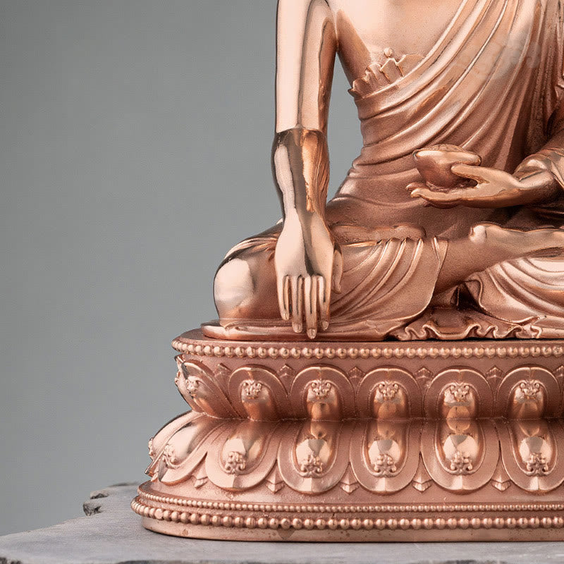 Figurka Buddy Gautama Shakyamuni Spokój Miedziana Statua Dekoracja Domu