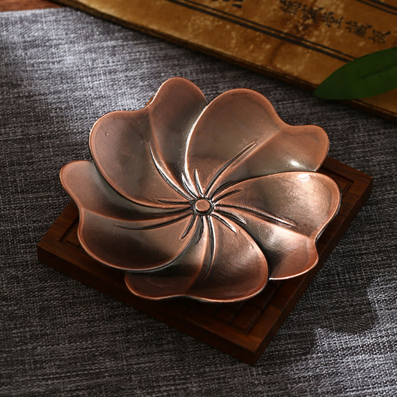 Buddha Stones Lotos Smok Feniks Osiem Pomyślnych Symboli Stop Cynkowy Uchwyt Na Kadzidełka Uzdrawiający Kadzielnica Dekoracja - Lotus Brown (bez otworu na kadzidełka) - image 14