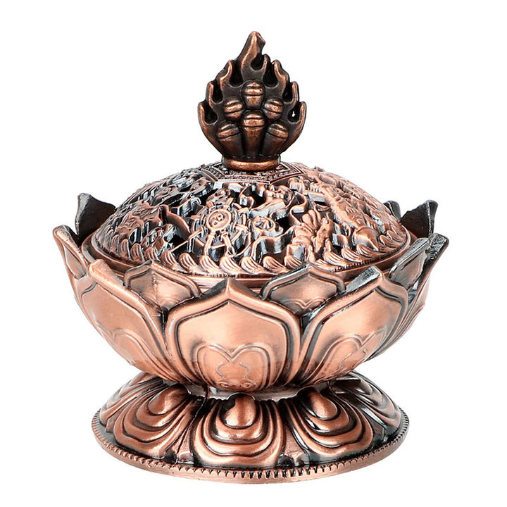 Buddha Stones Tybetański Lotos w Kształcie Oczyszczającego Kadzielnika