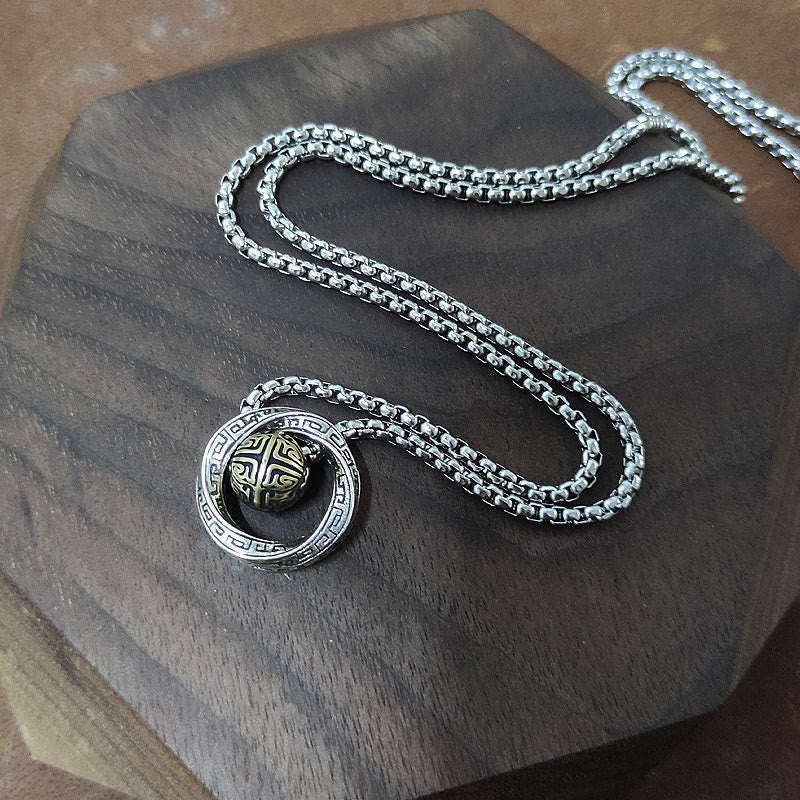 Naszyjnik z Buddha Stones Mobius Lucky Bead Copper Wealth