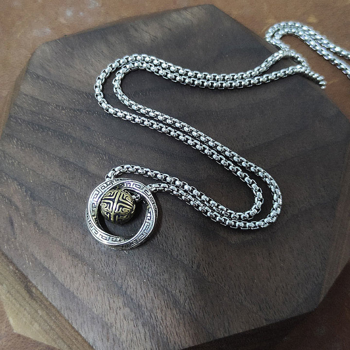 Naszyjnik z Buddha Stones Mobius Lucky Bead Copper Wealth