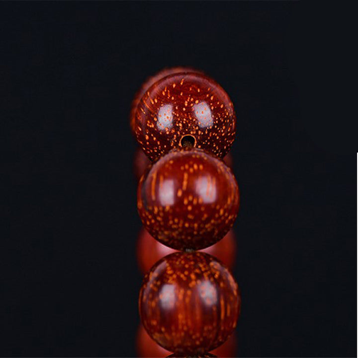 Bransoletka z Buddha Stones Tybetańskimi Małymi Liśćmi i Czerwonym Sandałowcem