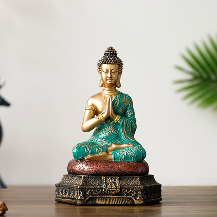 Buddha Stones, żywiczna statua Buddy Współczucia, dekoracja - image 3