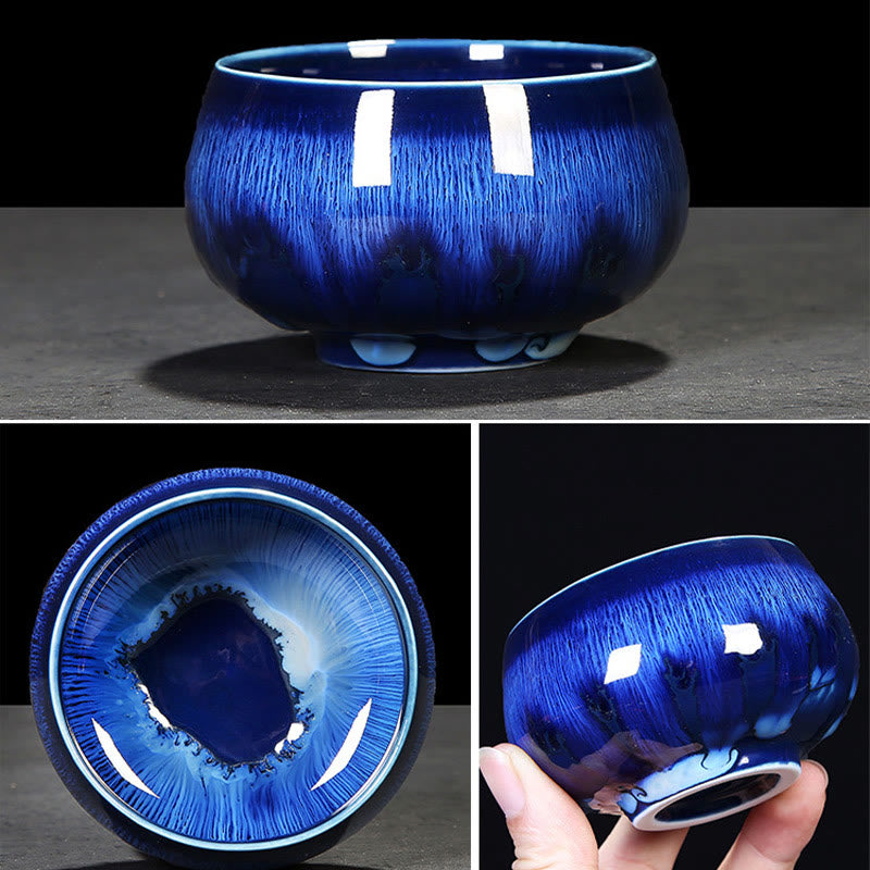 Buddha Stones Chińskie Jianzhan Glaze Kiln Change Ceramic Tea Cup Tenmoku Kung Fu Tea Cup