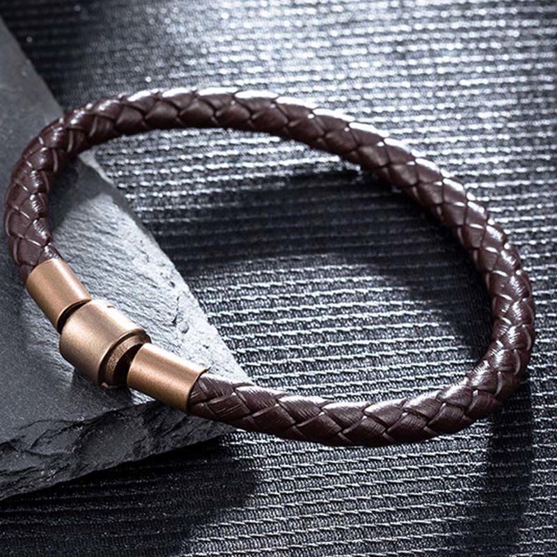 Bransoletka ze sznurka ze skóry Buddha Stones Vintage Luck Braid