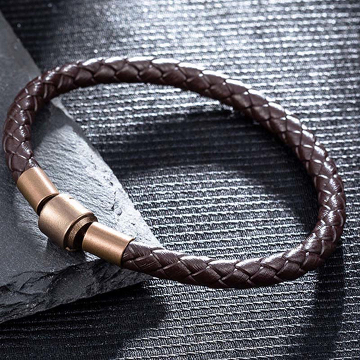 Bransoletka ze sznurka ze skóry Buddha Stones Vintage Luck Braid