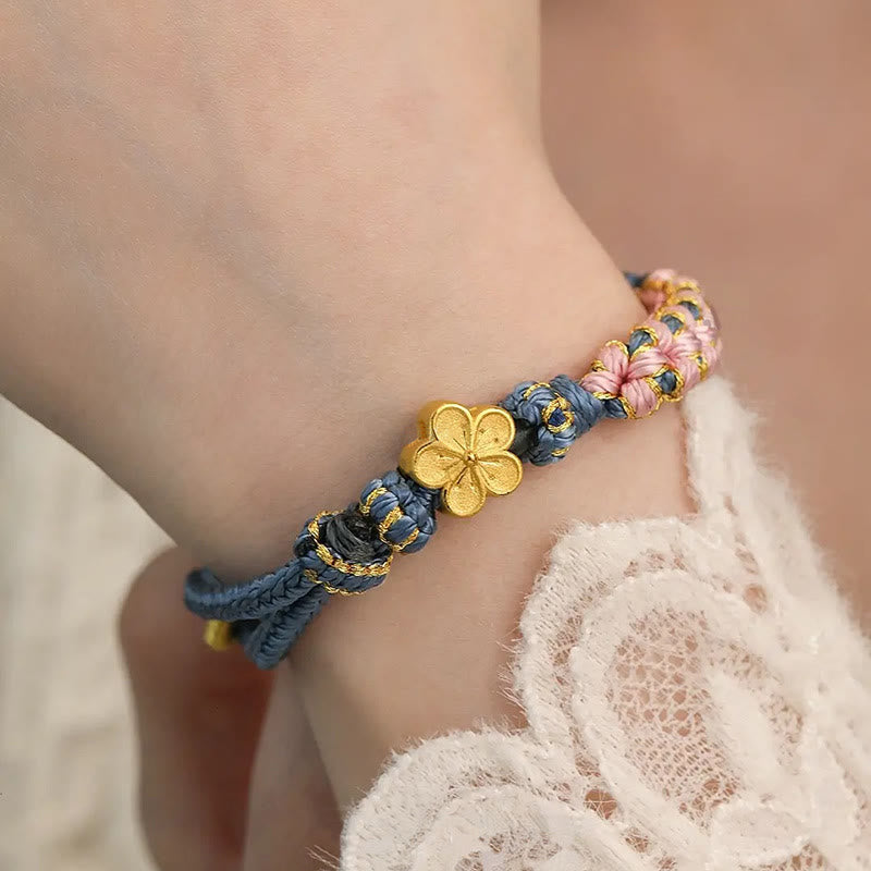 Bransoletka sznurkowa Peach Blossom Design Wealth