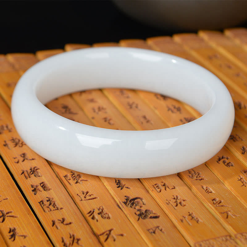 Buddha Stones Naturalny Złoty Jedwabny Jadeit Bransoletka Bogactwo Szczęście Bangle