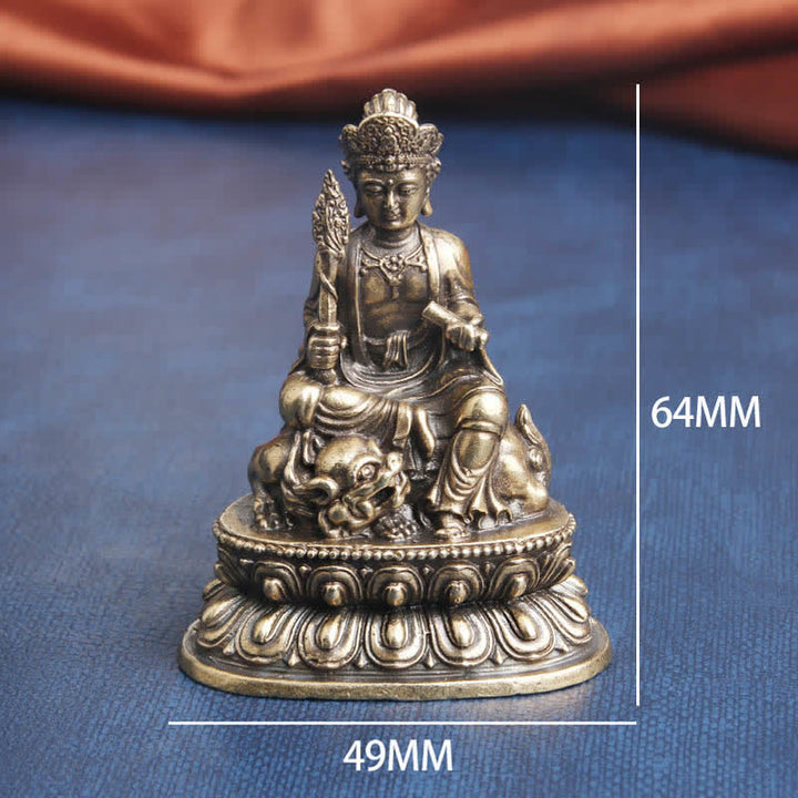 Buddha Stones Mandziusri Bodhisattwa Spokój Miedziana Statuetka Dekoracja