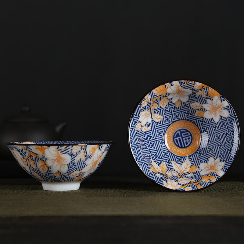 Buddha Stones Kwiaty Fu Charakter Góry Lotos Kwiaty Wiśni Ceramiczny Filiżanka Kung Fu Filiżanka do herbaty