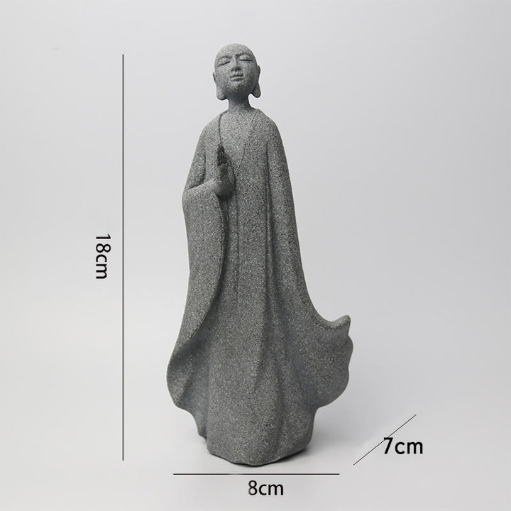 Buddha Stones Medytacja Budda Mnich Spokój Dekoracja Domu