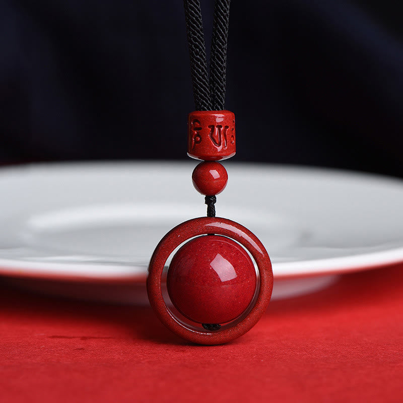 Buddha Stones Cynober Om Mani Padme Hum PiXiu Błogosławieństwo Szczęśliwy Koralik Naszyjnik Wisiorek - Om Mani Padme Hum - Czarna lina - image 16