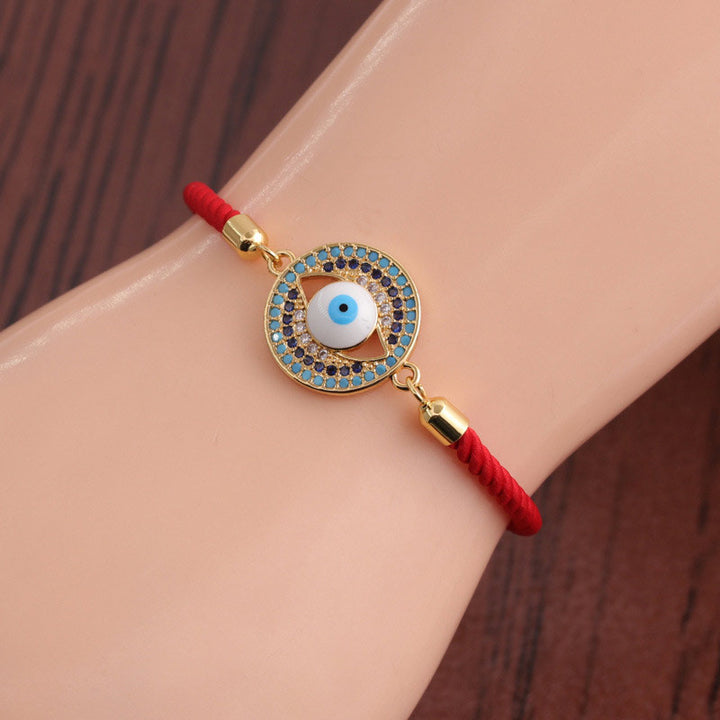 Bransoletka ochronna z czerwonego sznurka z Buddha Stones Evil Eye