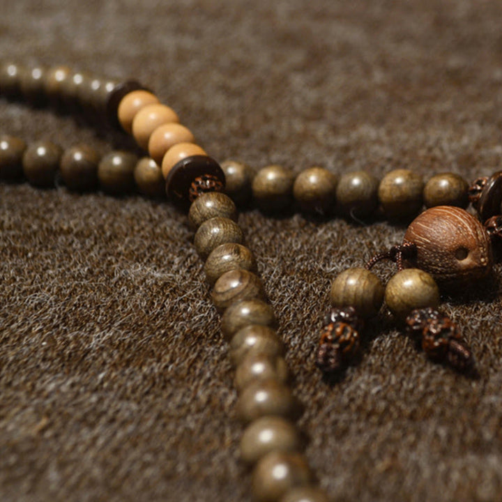 Bransoletka Mala z Buddha Stones z sandałowca tybetańskiego - image 13