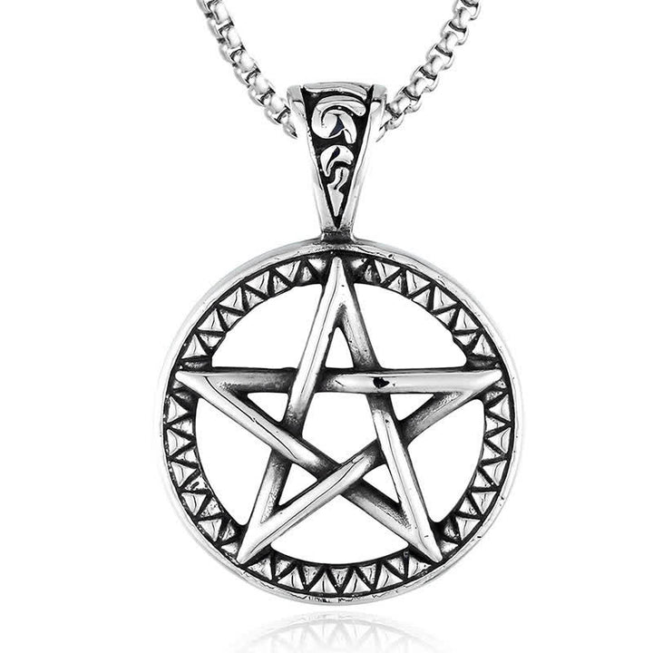 Naszyjnik Pentagram Titanium Steel Balance Wisiorek
