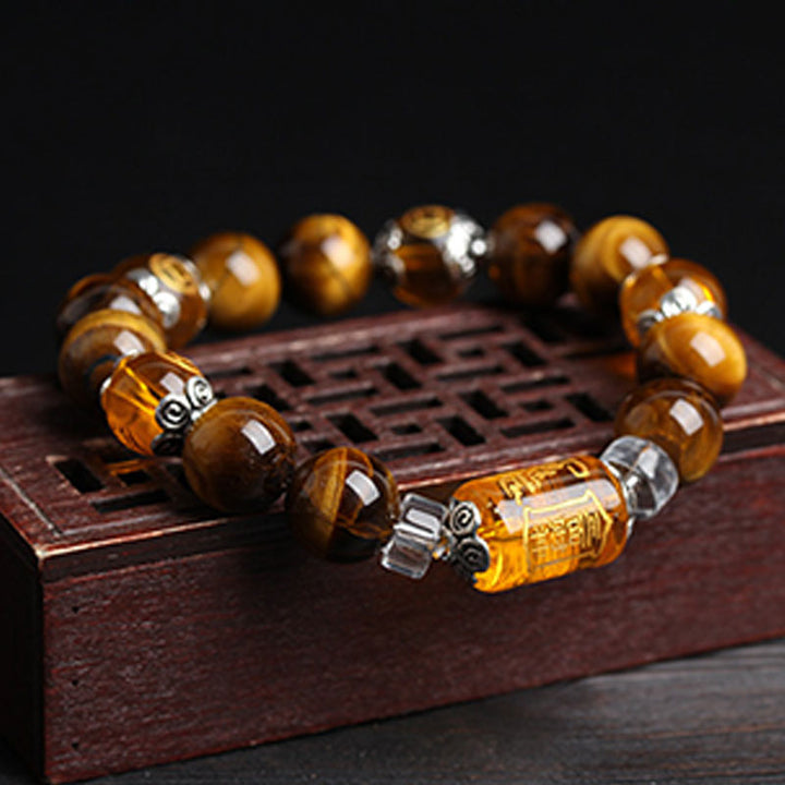Bransoletka z Buddha Stones Tiger Eye Fortune Prosperity