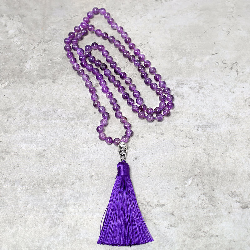 Buddha Stones Tybetańskie 108 Mala Koraliki Naszyjnik Joga Medytacja Koraliki Modlitwy Naszyjnik