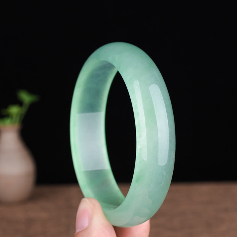 Buddha Stones Naturalny Jadeit Szczęście Uzdrawiająca Bransoletka Dobrobytu