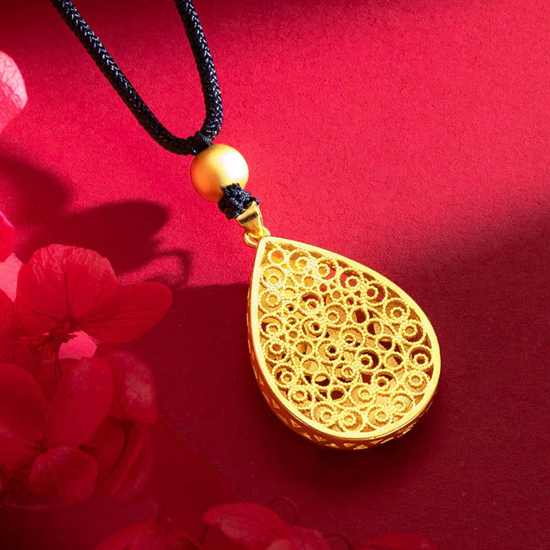 Buddha Stones Koi Ryba Lotos Liść Miedziany Naszyjnik Szczęścia Wisiorek - image 6