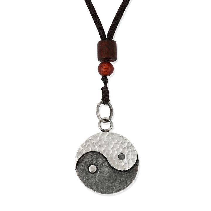 Buddha Stones 990 Srebro Sterlingowe Naszyjnik Yin Yang Równowaga Harmonia Wisiorek - Yin Yang - image 11