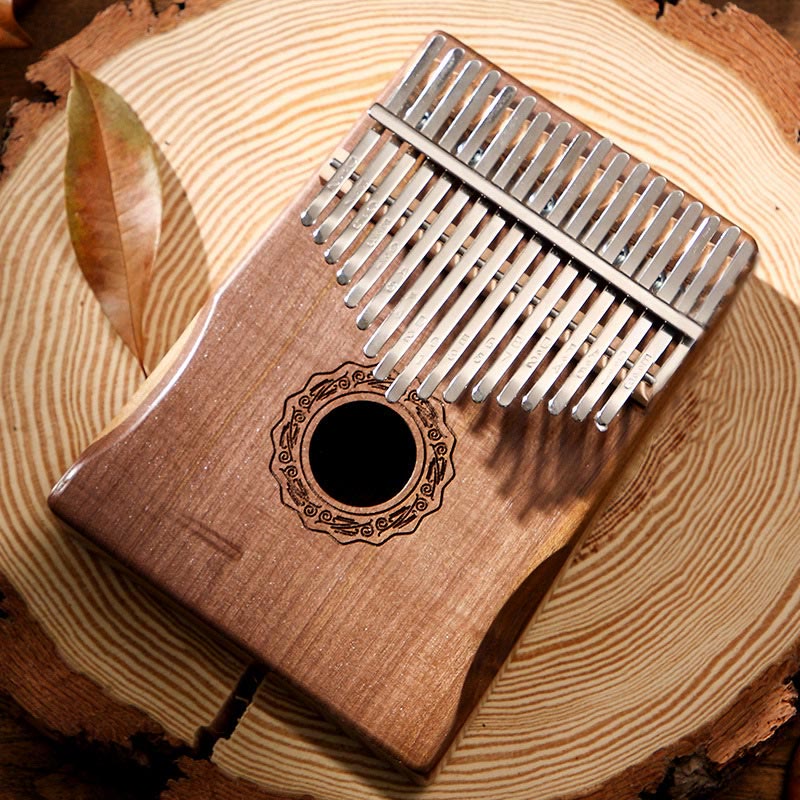 Kalimba z Buddha Stones 17 klawiszy Pianino kciukowe Drewno mahoniowe Akacja Orzech Przenośne pianino palce