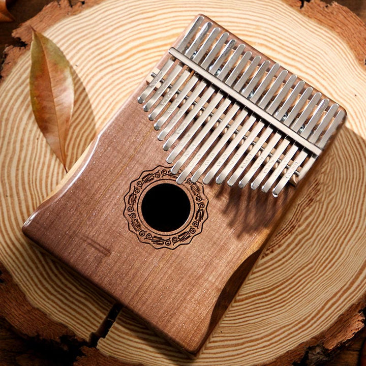Kalimba z Buddha Stones 17 klawiszy Pianino kciukowe Drewno mahoniowe Akacja Orzech Przenośne pianino palce