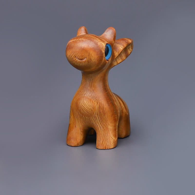 Buddha Stones Thuja Sutchuenensis Zielone drzewo sandałowe Bukszpan Mini słodkie zwierzę Królik Kot Jeleń Wieloryb Dobrobyt Telefon Wiszące Dekoracje - Zielona dekoracja z jeleniem z drzewa sandałowego - image 7