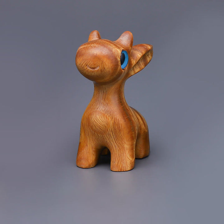 Buddha Stones Thuja Sutchuenensis Zielone drzewo sandałowe Bukszpan Mini słodkie zwierzę Królik Kot Jeleń Wieloryb Dobrobyt Telefon Wiszące Dekoracje - Zielona dekoracja z jeleniem z drzewa sandałowego - image 7