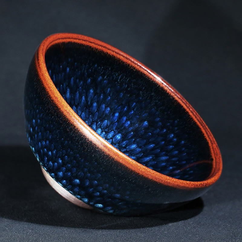 Buddha Stones ręcznie robione Niebieski Francolinus Spot Chiński Jianzhan Ceramiczny Filiżanka do herbaty Kung Fu Filiżanka do herbaty Miska - image 1