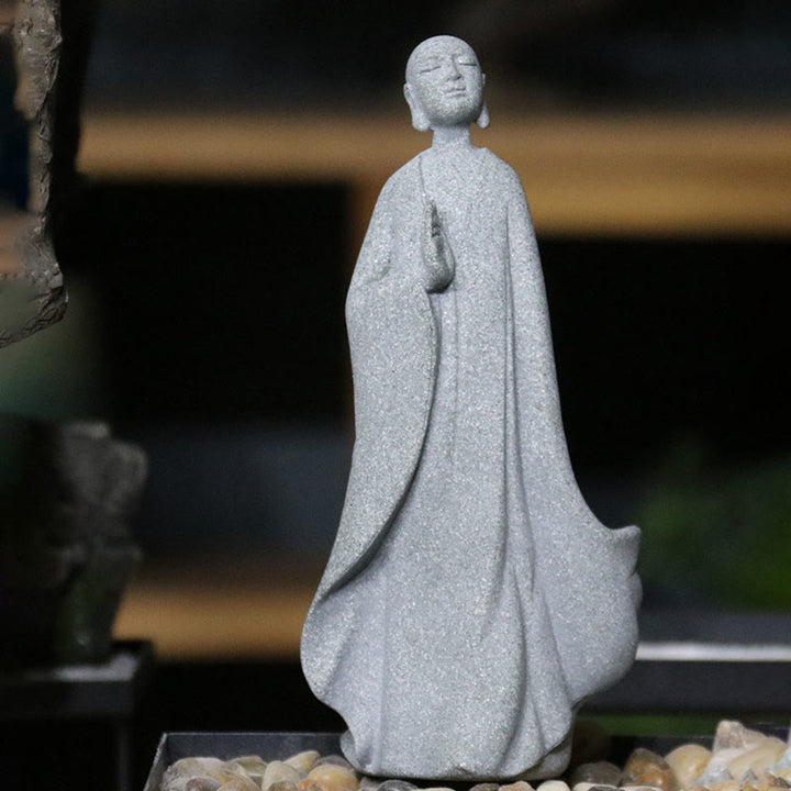 Buddha Stones Medytacja Budda Mnich Spokój Dekoracja Domu