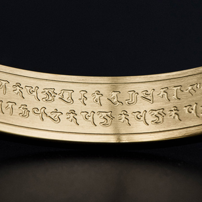 Buddha Stones Shurangama Mantra Grawerowanie Bransoletka Błogosławieństwa Ze Stali Tytanowej