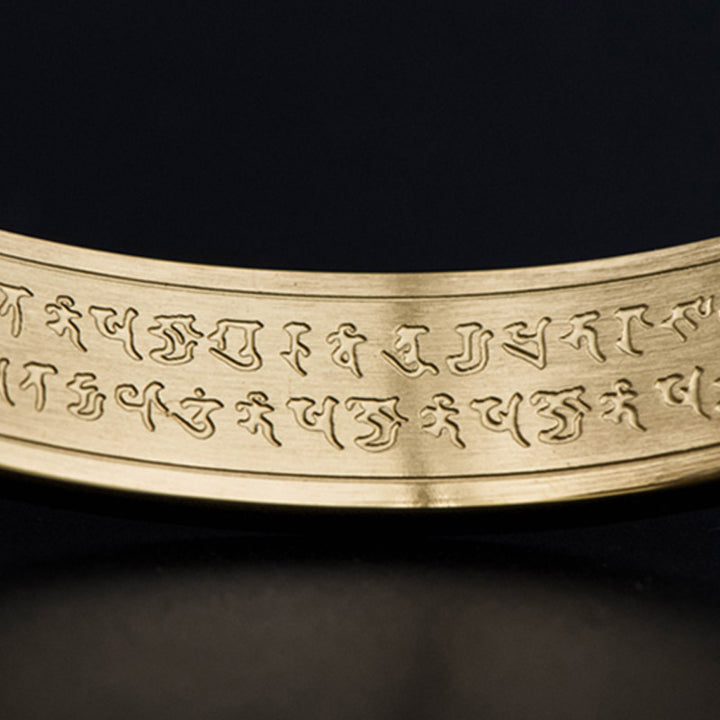 Buddha Stones Shurangama Mantra Grawerowanie Bransoletka Błogosławieństwa Ze Stali Tytanowej