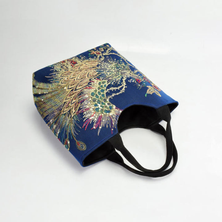 Buddha Stones Paw Dwustronna Haftowana Torba Tote Torba na Ramię Torba Crossbody