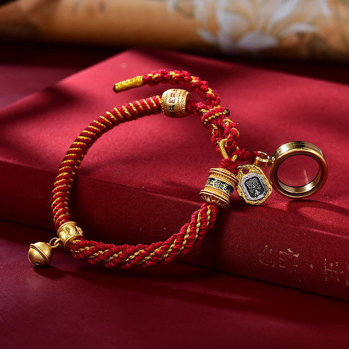 Buddha Stones Tybetańskie Om Mani Padme Hum Rzeźbione Zakiram Bogini Bogactwa Charm Amulet Bransoletka