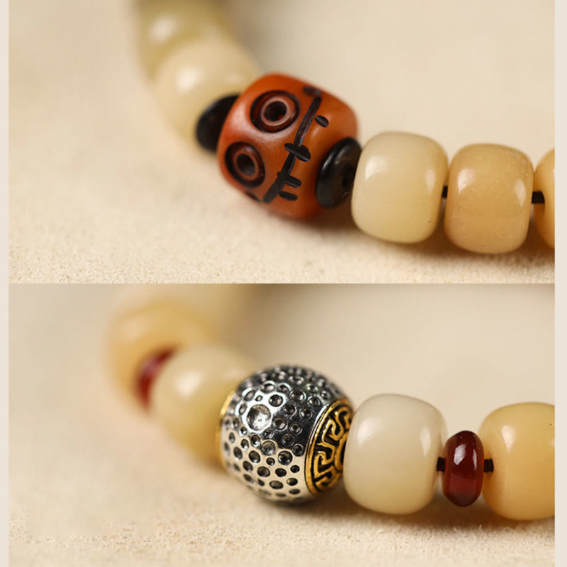 Buddha Stones Naturalne Nasiona Bodhi Władca Lasu Trupów Om Mani Padme Hum Bransoletka Mądrości
