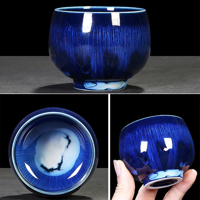 Buddha Stones Chińskie Jianzhan Glaze Kiln Change Ceramic Tea Cup Tenmoku Kung Fu Tea Cup