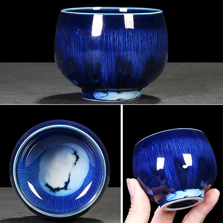 Buddha Stones Chińskie Jianzhan Glaze Kiln Change Ceramic Tea Cup Tenmoku Kung Fu Tea Cup