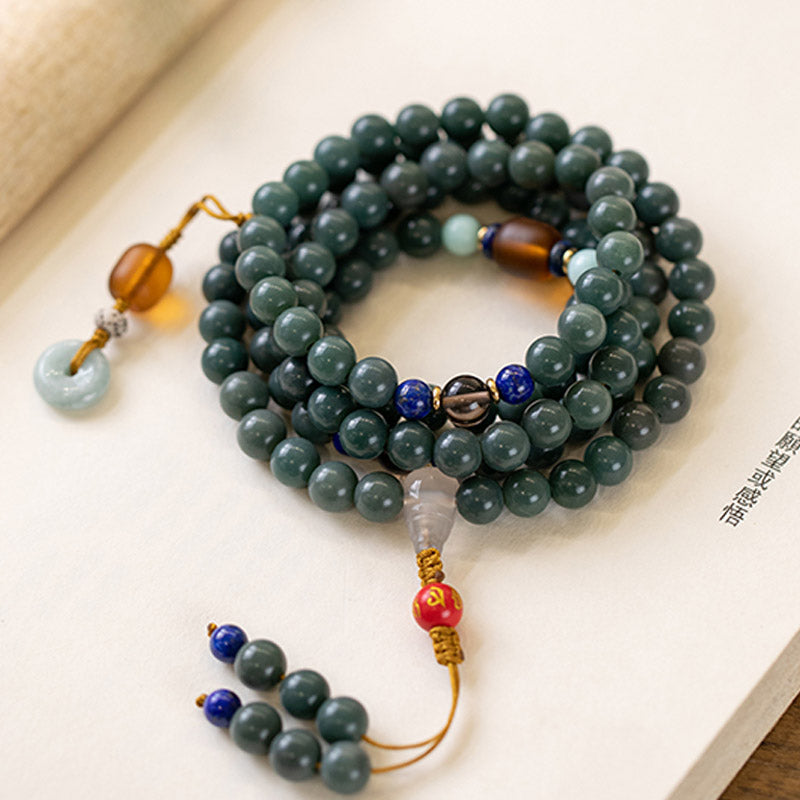 Buddha Stones 108 Koralików Bodhi Seed Blessing Medytacyjna Bransoletka Mala