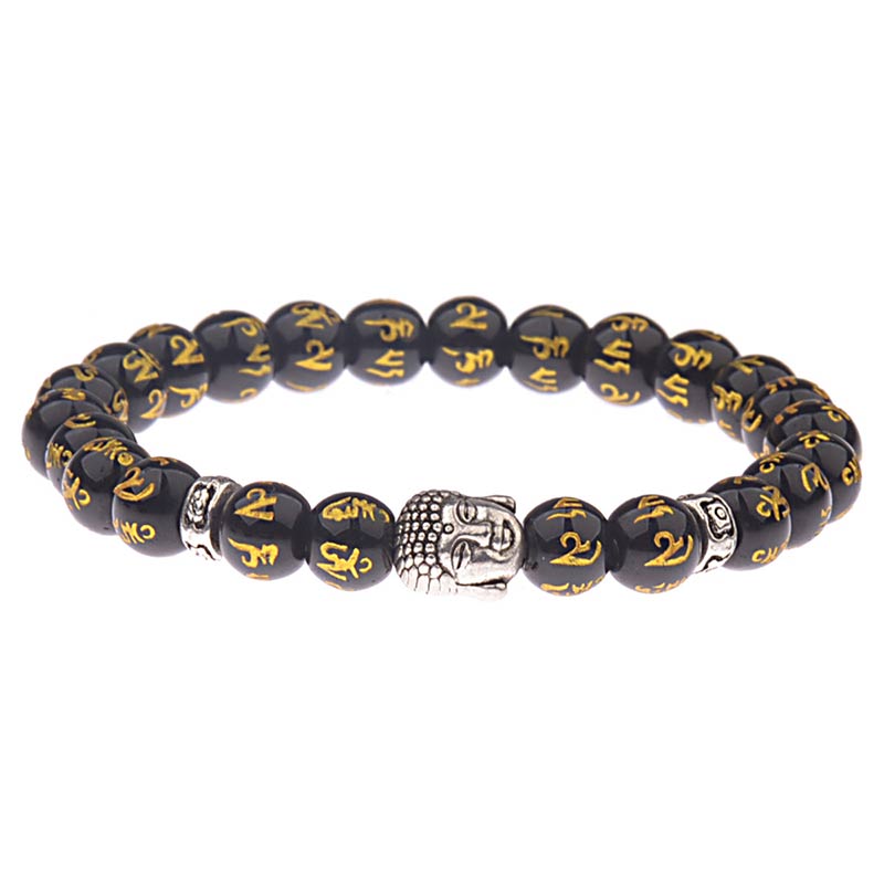 Bransoletka z amuletem z Buddha Stones i mantrą buddyjską